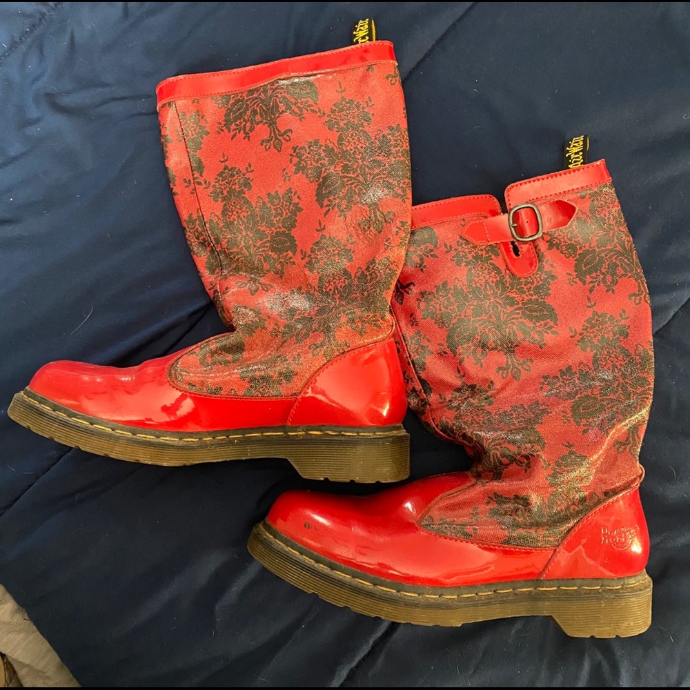 Dr. Martin’s Nellie Boots (Doc Martin) Red Lace